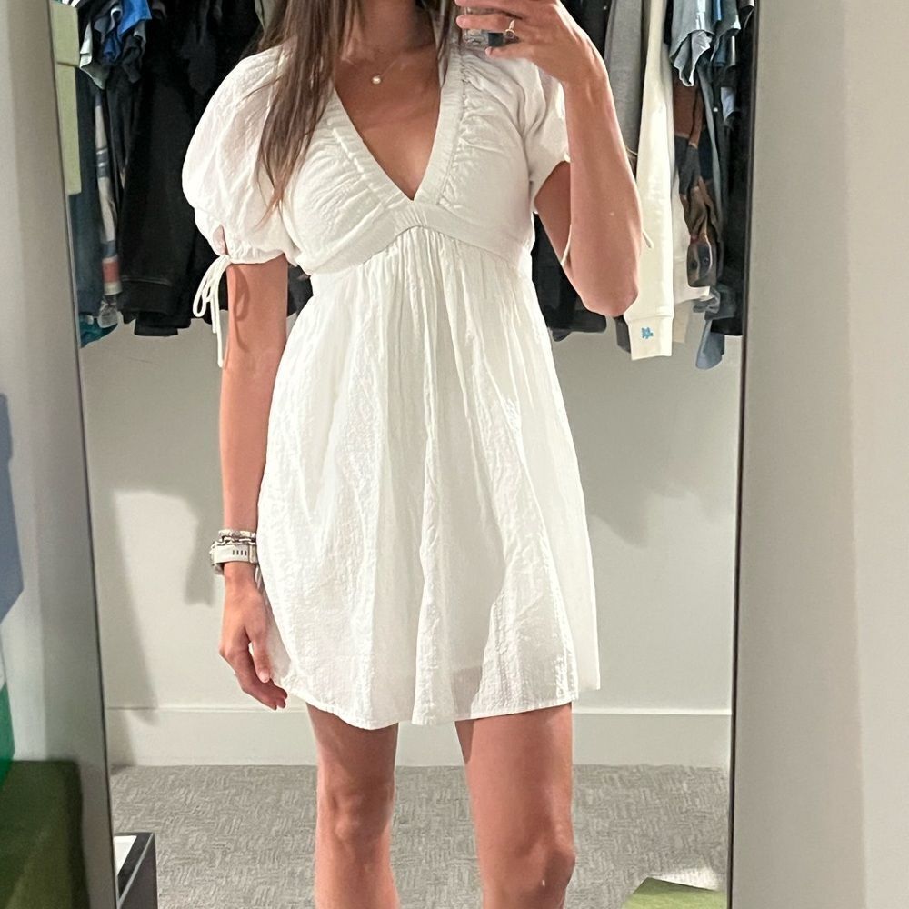 White Abercrombie baby doll dress